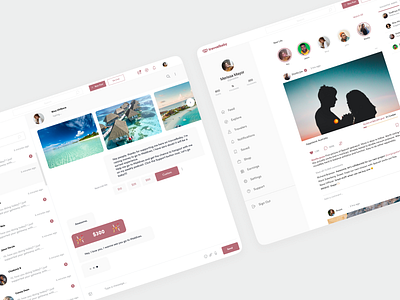 Travvelbaby social ui design ui ux web design