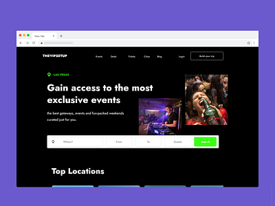 Landing Page for the VIP Setup branding design landing page ui ui design ui ux web ui