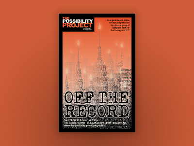 "Off the Record" Theatrical Key Art key art theater design theater posters
