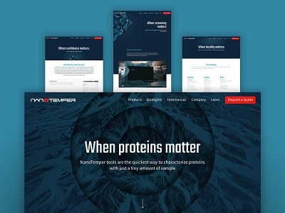 NanoTemper Website Facelift website wordpress