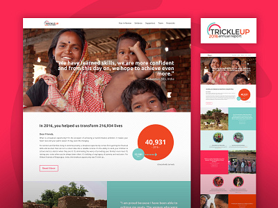 Annual Report Website for Trickle Up (2016) annual report non profit website wordpress