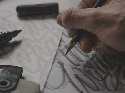 Lettering in progress calligraphy design graphic art illustration lettering sketch sketches snooze snoozeone type typography