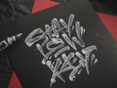 "Stay low key" - Lettering calligraphy design graphic art illustration lettering process sketch sketches snooze snoozeone type typography