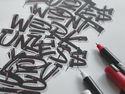 "Quotes won't work unless you do" - Final Lettering calligraphy design graphic art illustration lettering process sketch sketches snooze snoozeone type typography