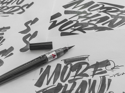 "More than words" - sketches behindthescenes calligraphy design graphic art graphic design illustration lettering process sketch sketches snooze snoozeone type typography