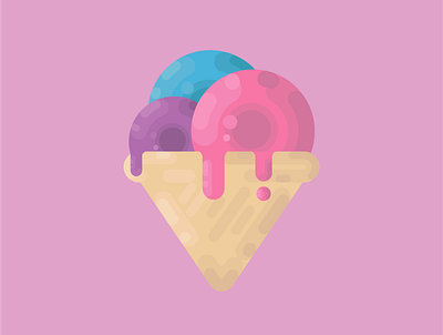Ice Cream art design flat ice cream icecream icon illustration illustrator logo minimal vector