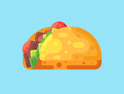 Delicious Taco art branding delicious design flat icon illustration illustrator logo minimal taco vector