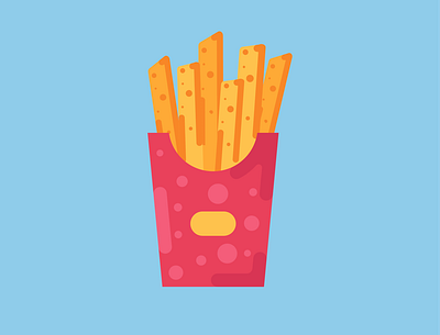 French fries art branding design flat french fries icon illustration illustrator logo minimal vector