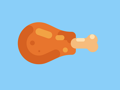 Chicken Leg art chicken design flat icon illustration illustrator logo minimal vector