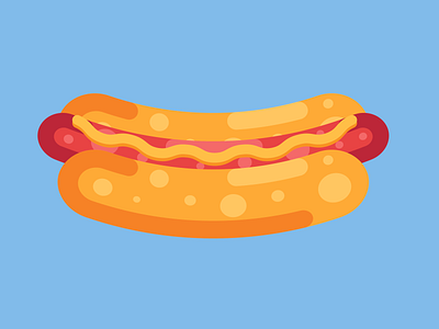 Hot Dog art branding design flat hotdog icon illustration illustrator logo minimal vector