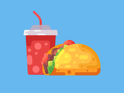 taco with milkshake