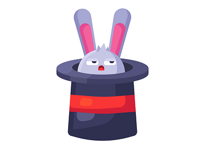 Magic Rabbit app art design flat icon illustration illustrator magic rabbit minimal vector