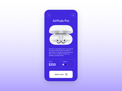 AirPods Pro App app branding design headphone minimalism mobile ui ux