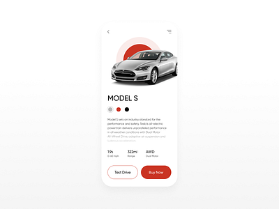 Tesla Model S App app design mobile model s tesla ui ux