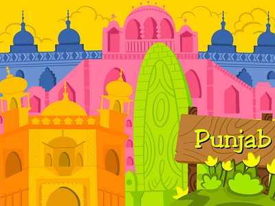 Punjab Illustration app app ui app uiux appui appuidesign architecture branding design illustration illustrator india indian indian illustrator newsletter ui vector vector art vector artwork vector design vector illustration