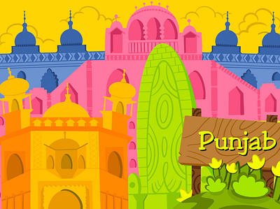 Punjab Illustration app app ui app uiux appui appuidesign architecture branding design illustration illustrator india indian indian illustrator newsletter ui vector vector art vector artwork vector design vector illustration