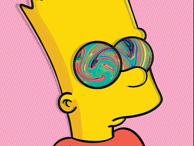 Barf Simpson acid animation bart cartoon character drugs the simpsons trip