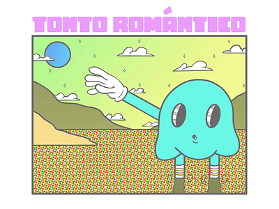 Romantic fool animation cartoon character green illustration love random romance style sun trippy water weed yellow