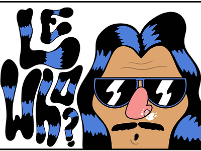 Le Who? animation black blue brown cartoon character coke color dance dj funny music sunglasses
