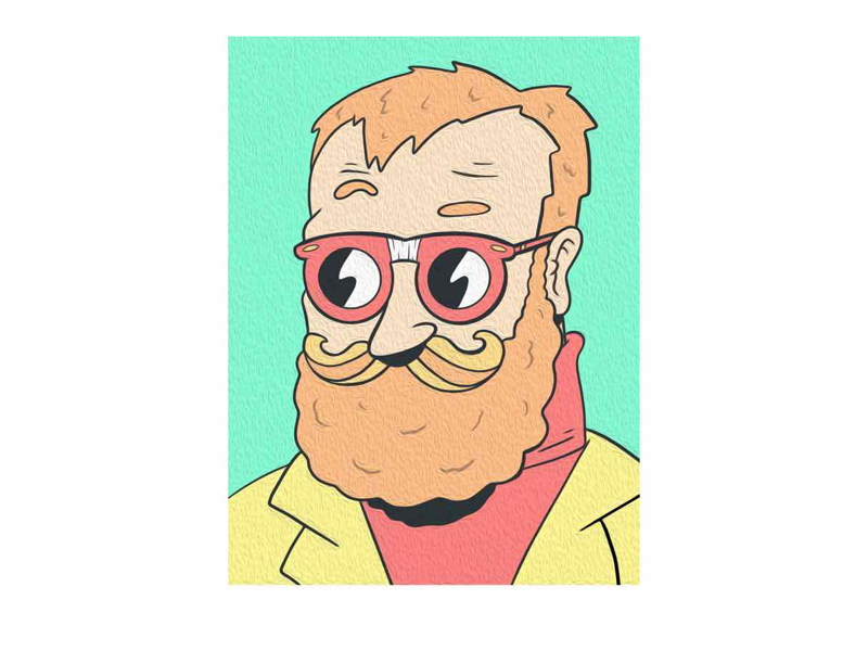 Ballad of a sailor sunglasses glasses mustache water lowbrow beard illustration cartoon yellow character sailor
