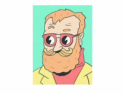 Ballad of a sailor beard cartoon character glasses illustration lowbrow mustache sailor sunglasses water yellow