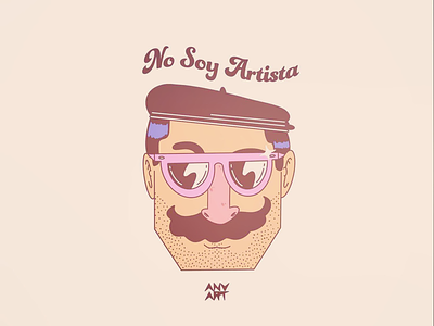 No soy nada art artist color fuck you hipster illustrator mustache photoshop procreate style sun glasses vector