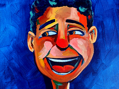 Side Laugh acrylic childrens book illustration