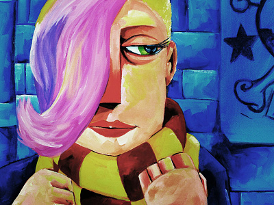 Ready for the Chill acrylic illustration painting punk