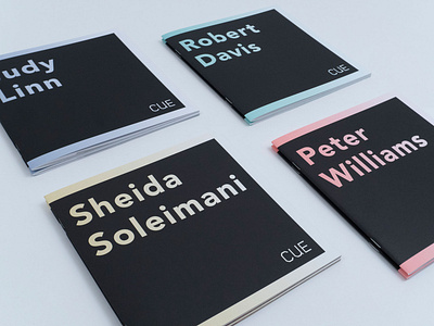 Artist book series: CUE Art Foundation book book design branding gradient print typography