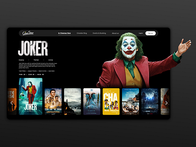 Cinestar Redesign design graphic design movies typography ui ux website