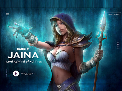 World of Warcraft - Landing Page gamingwebsite jainaproudmoore landingpage ui uidesign uiwebsite worldofwarcraft