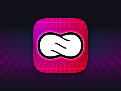 Along iOS App Icon app icon branding glow gradients grids icon ios logo