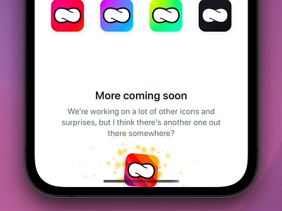 App Icon Picker, with a surprise animation app icon delight easter egg icon surprise swiftui ui