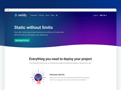 New Netlify Site: Features features gradients home page illustration landing marketing waves