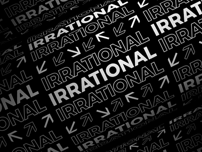 05 / Irrational animated typography art black and white brutalist glitch intro kinetic typography kinetictype minimal motion design quotes typography