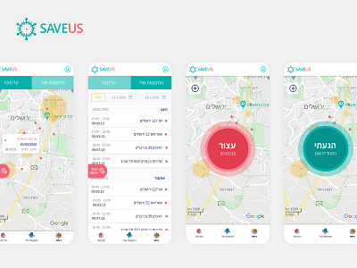 SaveUs map ui ux web