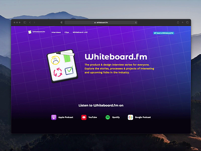 Introducing, Whiteboard.fm podcast ui ux web web design webflow website website design