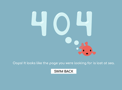 404 page 404 error page 404page design fish illustration