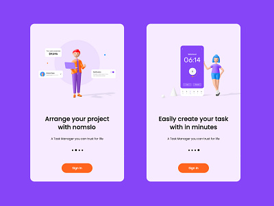 Nomslo App - UI Design app design flat minimal ui ux