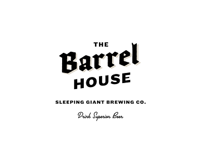 The Barrel House beer brand brandng craft beer lettering logo type