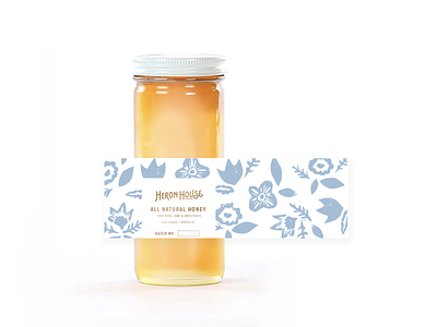 Linocut Honey Label