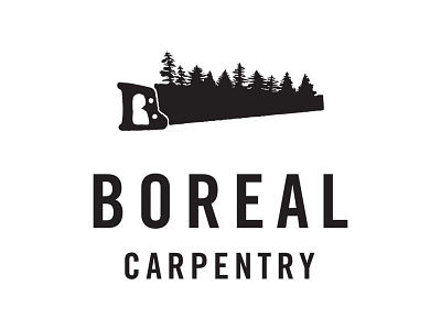 Boreal Carpentry carpenter carpentry logo saw trees