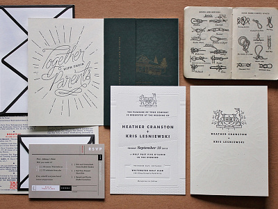 Pulp and Paper Invite letterpress wedding invitation