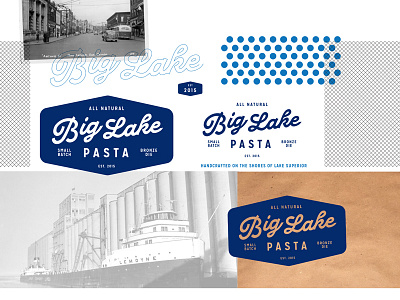 Big Lake Pasta Logo Design Board Small big lake pasta wip