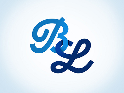 Big Lake Pasta Monogram blue link monogram pasta script vector