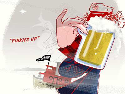 Port Arthur's Fog Beer beer branding design illustration vector