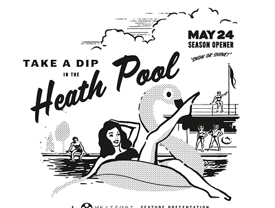 Heath Pool illustration pool shirt shirt design swimming tshirt vector