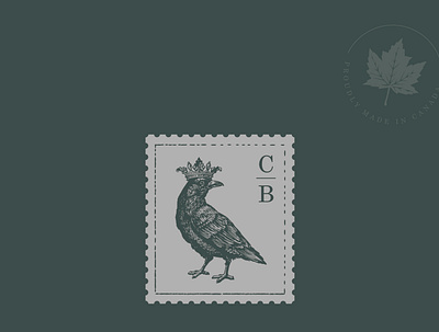 Crown and Birch bird bird logo brand branding canada canadian crown logo stamp