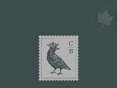 Crown and Birch bird bird logo brand branding canada canadian crown logo stamp