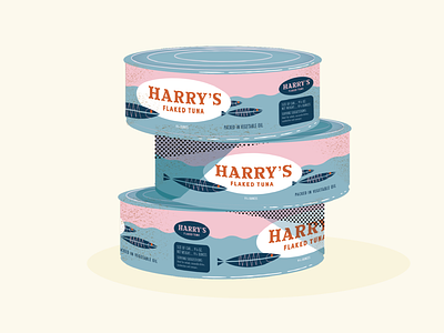 Harry's Tuna illustration midcentury packaging packagingdesign retro tin can tuna vintage